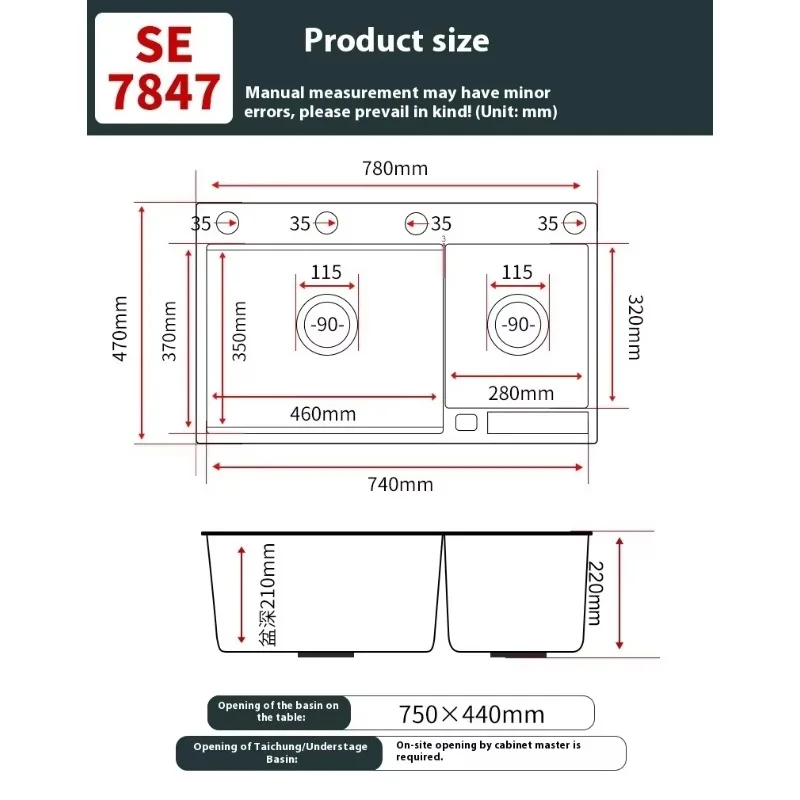 อ่างล้างจานสแตนเลสพร้อมระบบกรองน้ำอัจฉริยะ อเนกประสงค์ ช่องล้างสองช่อง ทำความสะอาด ฆ่าเชื้อ และกรองผลไม้