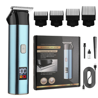 New men's electric hair clipper LCD digital display hair salon home electric cutting carving fader