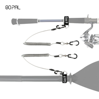 Go Pal 2PCS Sets Paddle Leash Prevents Lost Paddle Adjustable Lanyard Fishing Rod Leash For Kayaking Fishing Tools Rods Strap