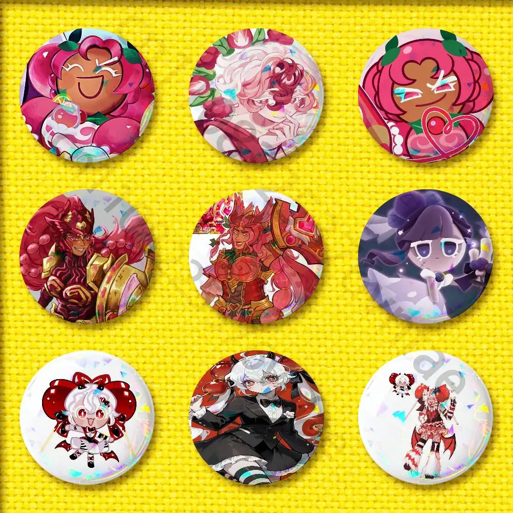 

Hollyberry Smoked Cheese Apple C-Cookie Run Badges 32mm 25mm 44mm 75mm 58mm Round Pin Brooch Souvenir Cosplay Gift Decorations