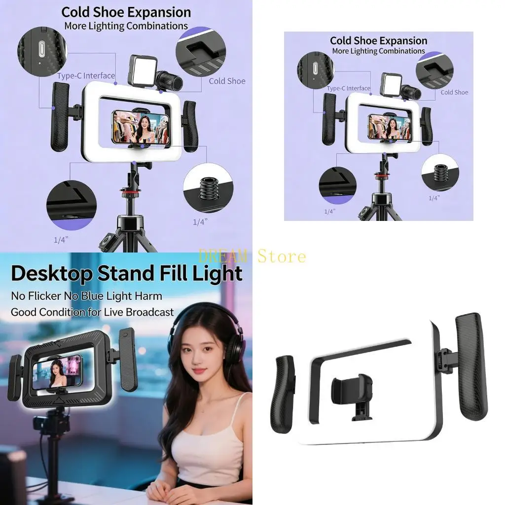 

Adjustable Brightness Color Temperature Rings Light with Portable Handheld Design Uniform Light for Phone Photography best sale