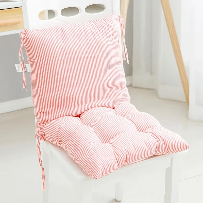 1 Set 76cm Non-slip Splittable Siamese Cushion Office Teacher All-in-one Chair Back Cushion Soft Thicken Zipper Detachable