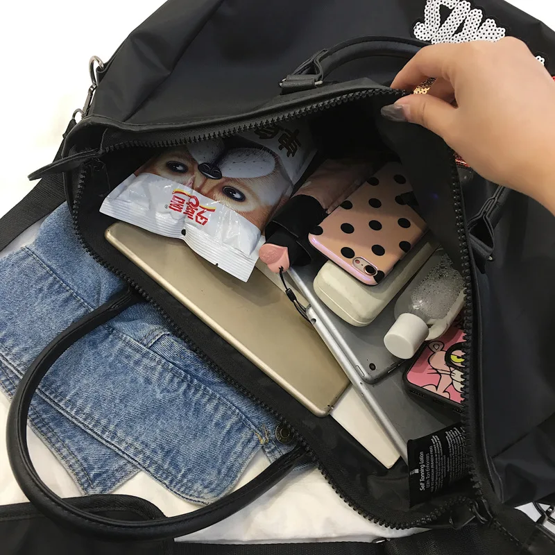 Disney New Fitness Travel Bag for Women, Fashionable Cartoon Mickey Business Trip Luggage Bag, Lightweight Handbag