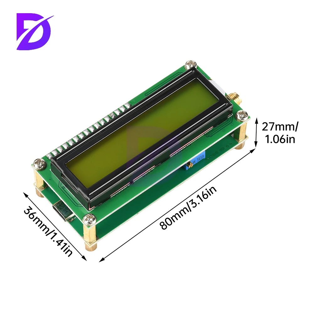 DC 4.5V-5.5V 2.7G RF Power Meter Wideband Spatial Signal Detection Meter Frequency Range 5kHz-2700mHz Type C
