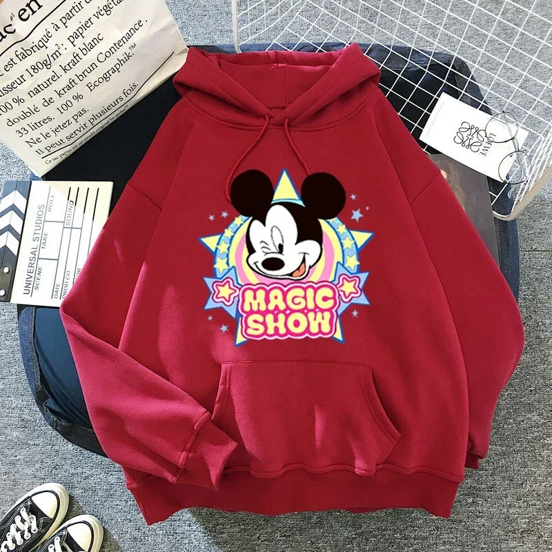Frauen felpe con cappuccio da donna felpe con cappuccio topolino uomo Cartoon top Langarm Taschen felpe Mode Mit Kapuze Frauen
