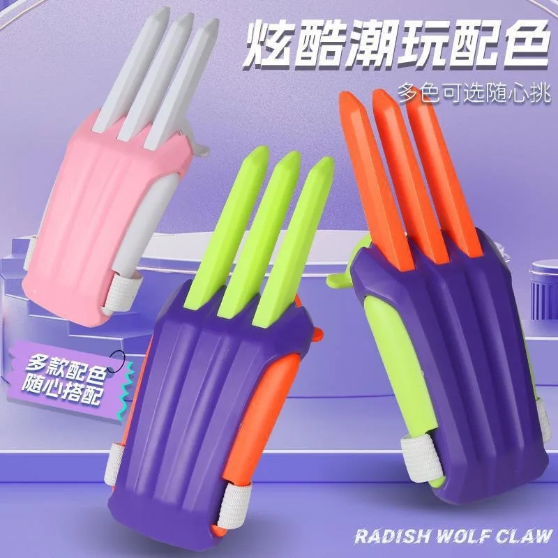 Wolverine Marvel 3D Carrot Toys Plastics Claw Decompress Toy Push Card Antistress Turnip Plastics Knife Claw Toys for Kids Adult