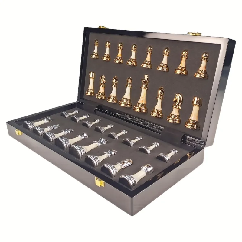منتج جديد تصميم جديد جودة عالية حار بيع المعادن والرخام رقعة الشطرنج مجموعة شطرنج الرخام عالية الجودة #3