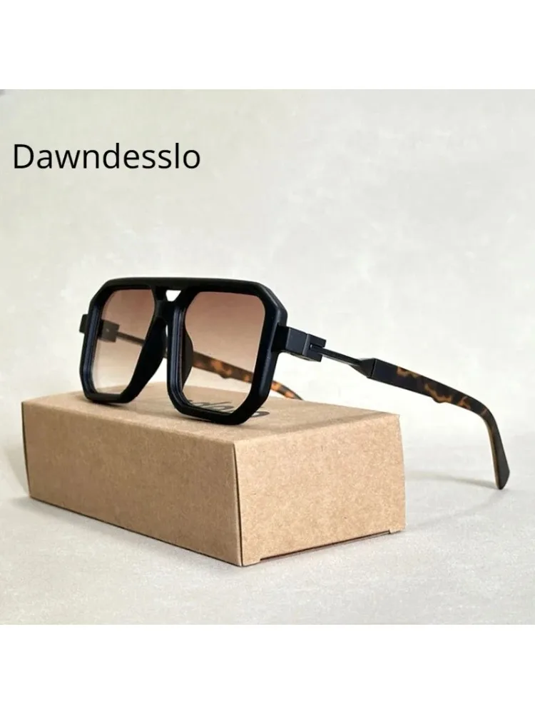 2024 Vintage-Mode-Sonnenschutz-Sonnenbrille für Herren, quadratische Farbtöne, Retro-Flair-Sonnenbrille für Damen, trendige Farbtöne, Gafas De Sol