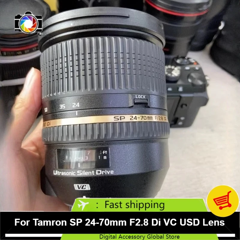 95% nuevo genuino para Tamron SP 24-70mm f/2,8 Di VC USD(A007) lente de Zoom estándar cámara DSLR de fotograma completo
