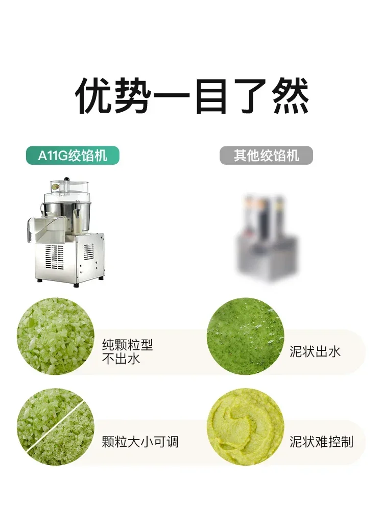 Dumpling filling machine and vegetable shredder | Commercial electric brake vegetable shredder Particle type garlic and ginger