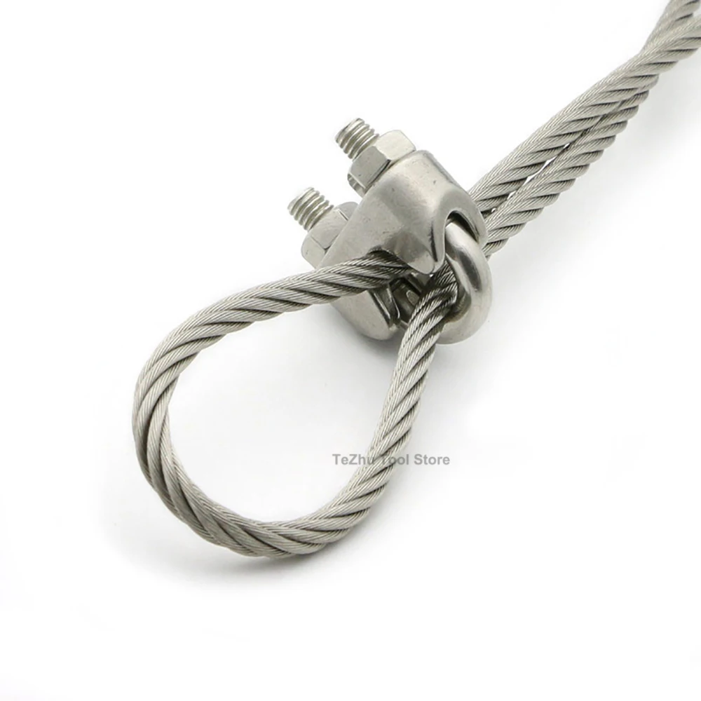 1PCS 304/316 Stainless Clip U-Shaped Wire Rope Clamp Buckle Clip M2 M3 M4 M5 M6 M8 M10 M12 M14 M16 M18 M20 M22 M24 M26 M30 M32