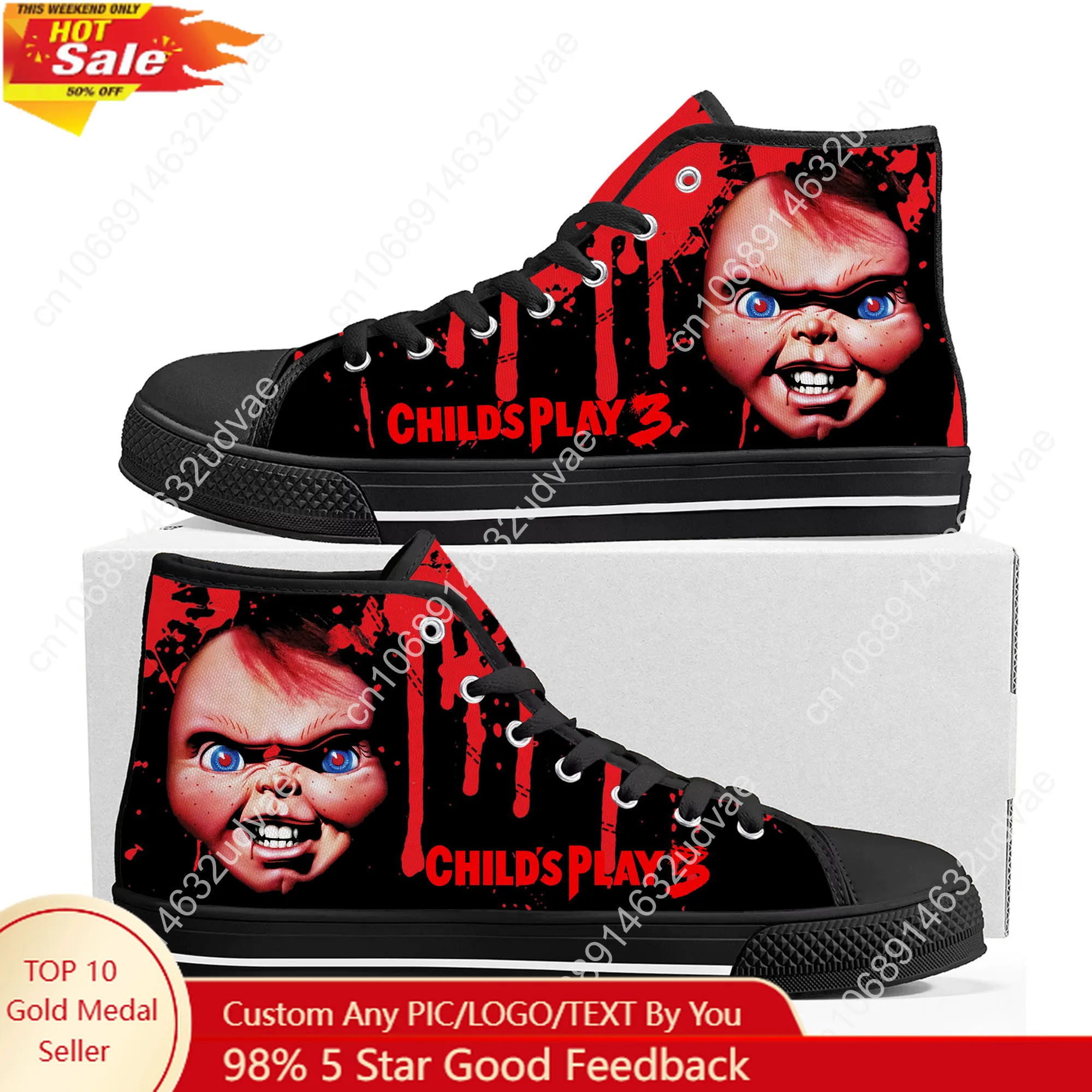 

Childs Play Chucky Canvas Shoes Men Women Teenager Canvas Walking Sneaker Sneakers Couple Footwear Fashion Shoe Unisex
