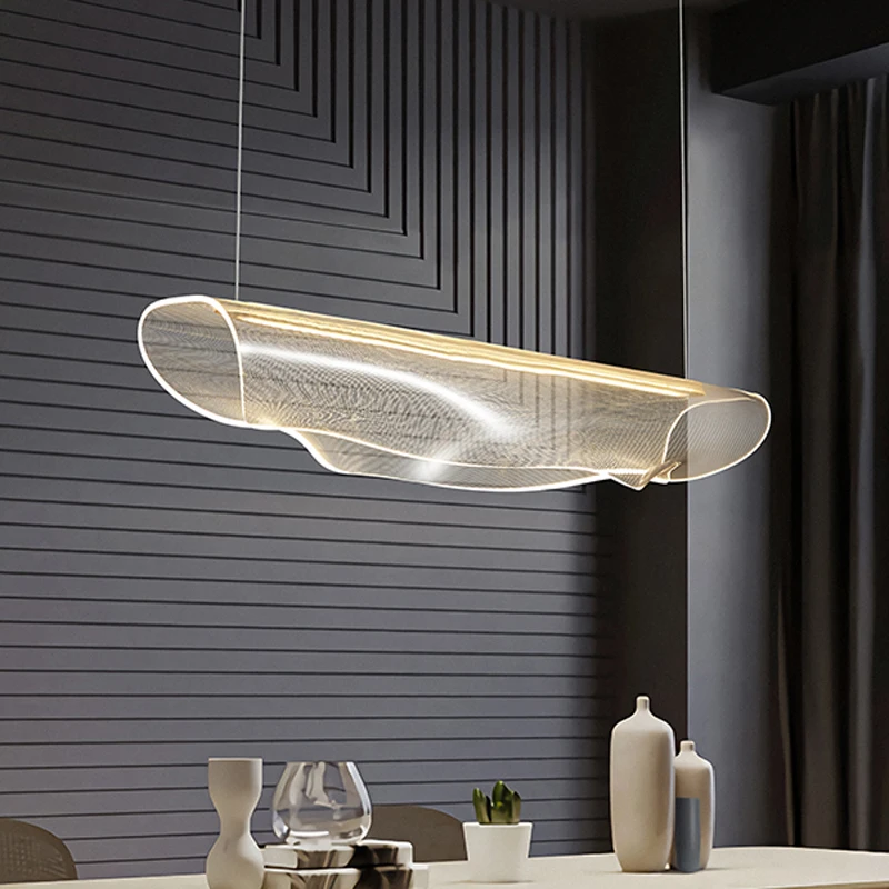 Modern Water Streamline Pendant Lamps American Creative Pendant Lights Fixture Nordic Restaurant Tearoom Pub Bar Shop Droplight