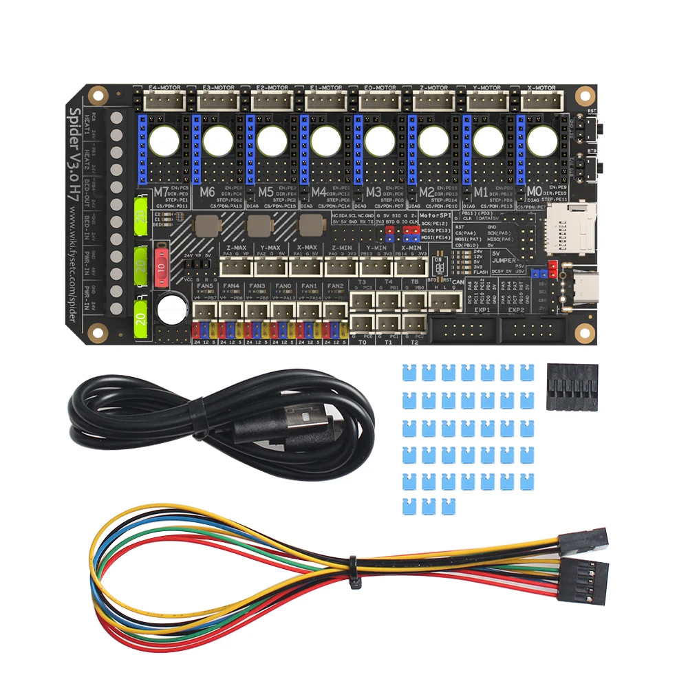 Płyta główna FYSETC Spider V3.0 H7, zasilacz 24V/48V 32-bitowy, 8-osiowa płyta sterująca TMC2209 TMC5160T STM32H723VGT6 do Voron — zdjęcie produktu 6