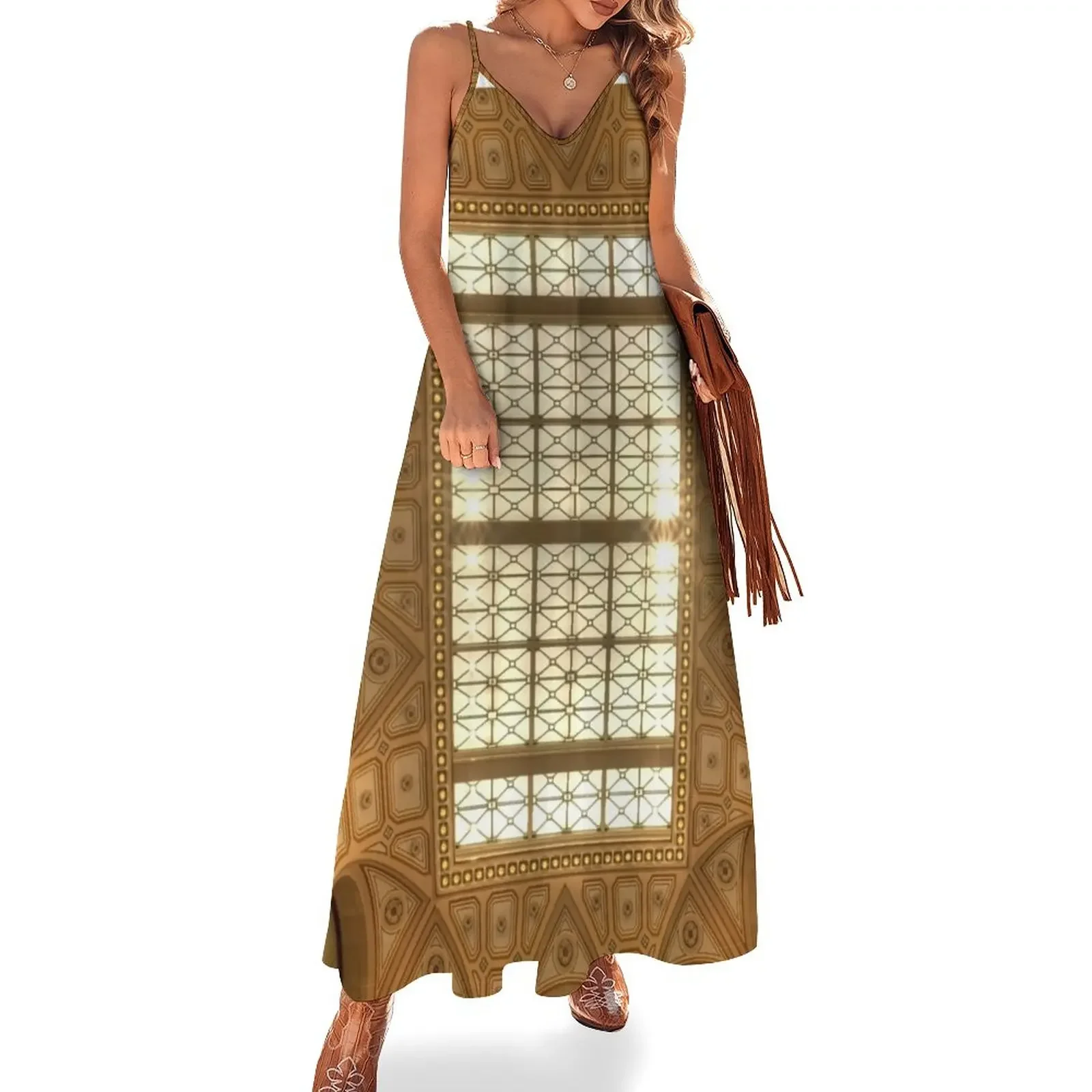 

Builders Building Lobby Ceiling Sleeveless Dress wedding dresses for woman Dress woman Women's skirt Dress