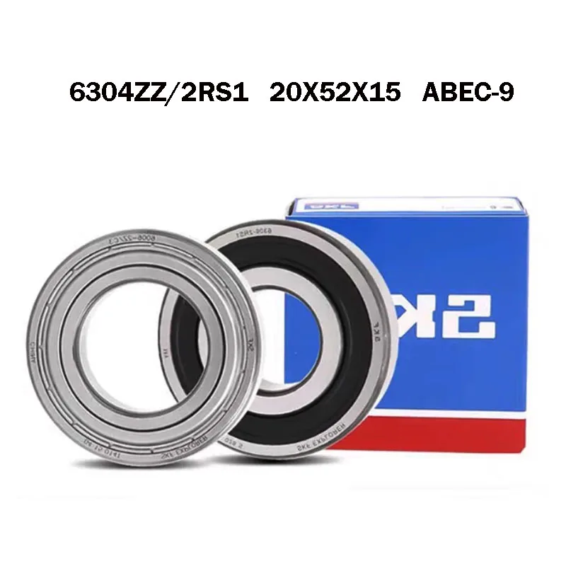 2PCS skf 6304 2Z 6304-2RS1 Bearings High Speed Bearings SE ABEC-9 SKF Imported 6304ZZ 20x52x15 Deep Groove bearings