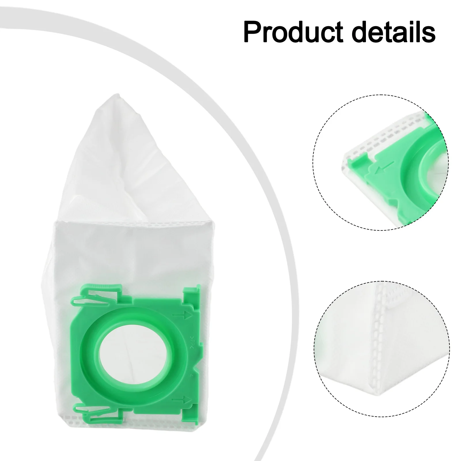 6629er用ダストバッグ-ホワイトグリーン-不織布ダストバッグ-掃除機用定期交換用-クイックエンプティデザイン