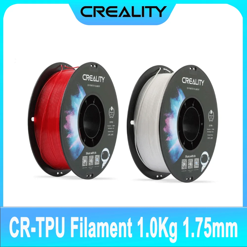 

Creality Original CR-TPU Filament 1.0Kg 1.75mm Soft Adhesive High Resilience 210-240℃ Printing Temperature 3D Printer Materials
