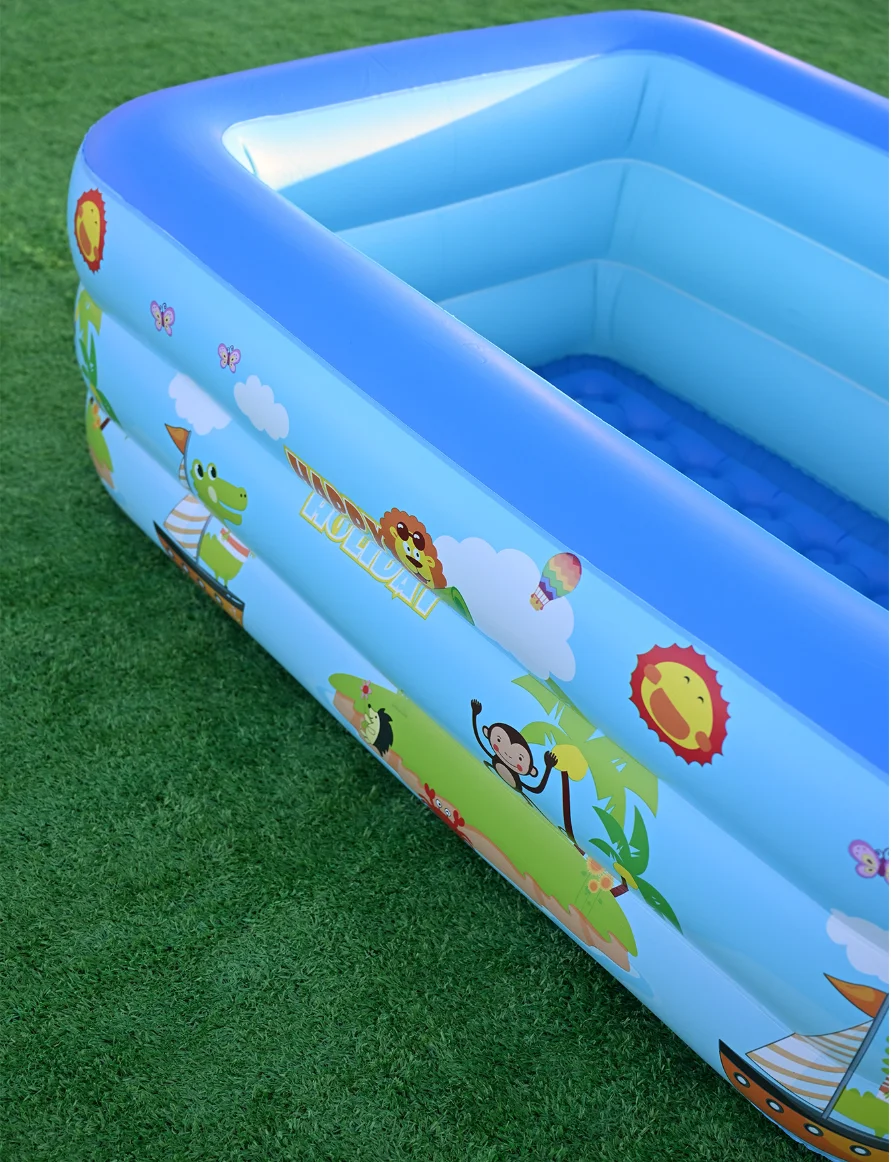 حمام سباحة للأطفال مطبوع بطبقتين مع قاعدة فقاعية #4