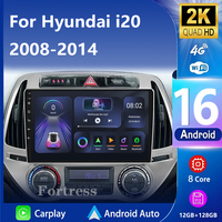 Android 16 For Hyundai i20 2008 2009 2010 2011 2012 2013 2014 Multimedia Car Radio Player WIFi+4G DSP Touch Screen Carplay Auto