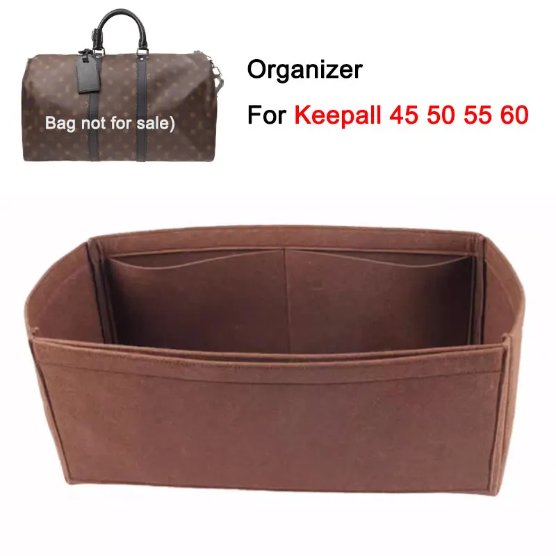 

Purse Organizer Insert, Felt Makeup Linner Bag , Luxury Handbag Tote Shaper, For Keepall 45 50 55 60 Travel Bag