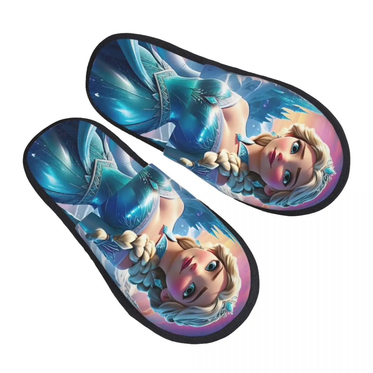 

Изготовленные на заказ тапочки Эльзы с героями мультфильмов «Холодное сердце» из пены с эффектом памяти, женская домашняя обувь для отеля