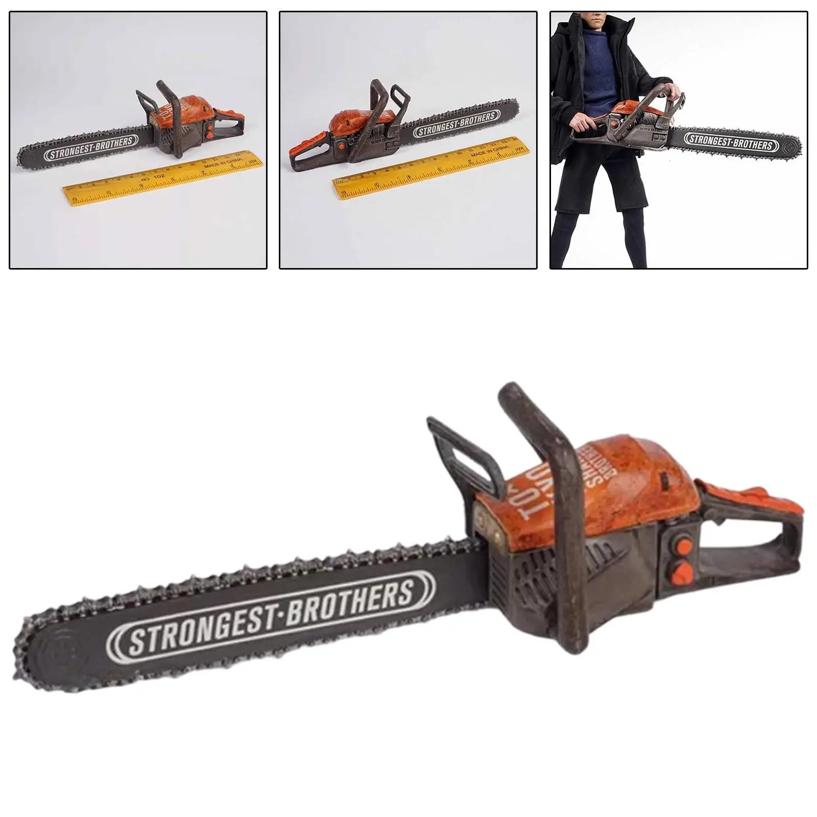 Modèle de tronçonneuse à l'échelle 1/6 pour scène d'action de figurine de mode Sodier de 12 pouces