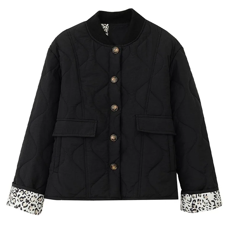 2026 Quilted Baseball Jacket Women Buttons Patch Pockets Solid Cozy Street Style Casual Fall Winter Trendy Lightweight Oversize