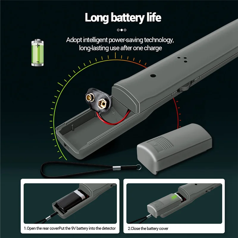 ABNR High Sensitivity Metal Scanner Handheld Alarm Scanner DM3004A Security Checker Pinpointer Search Coil