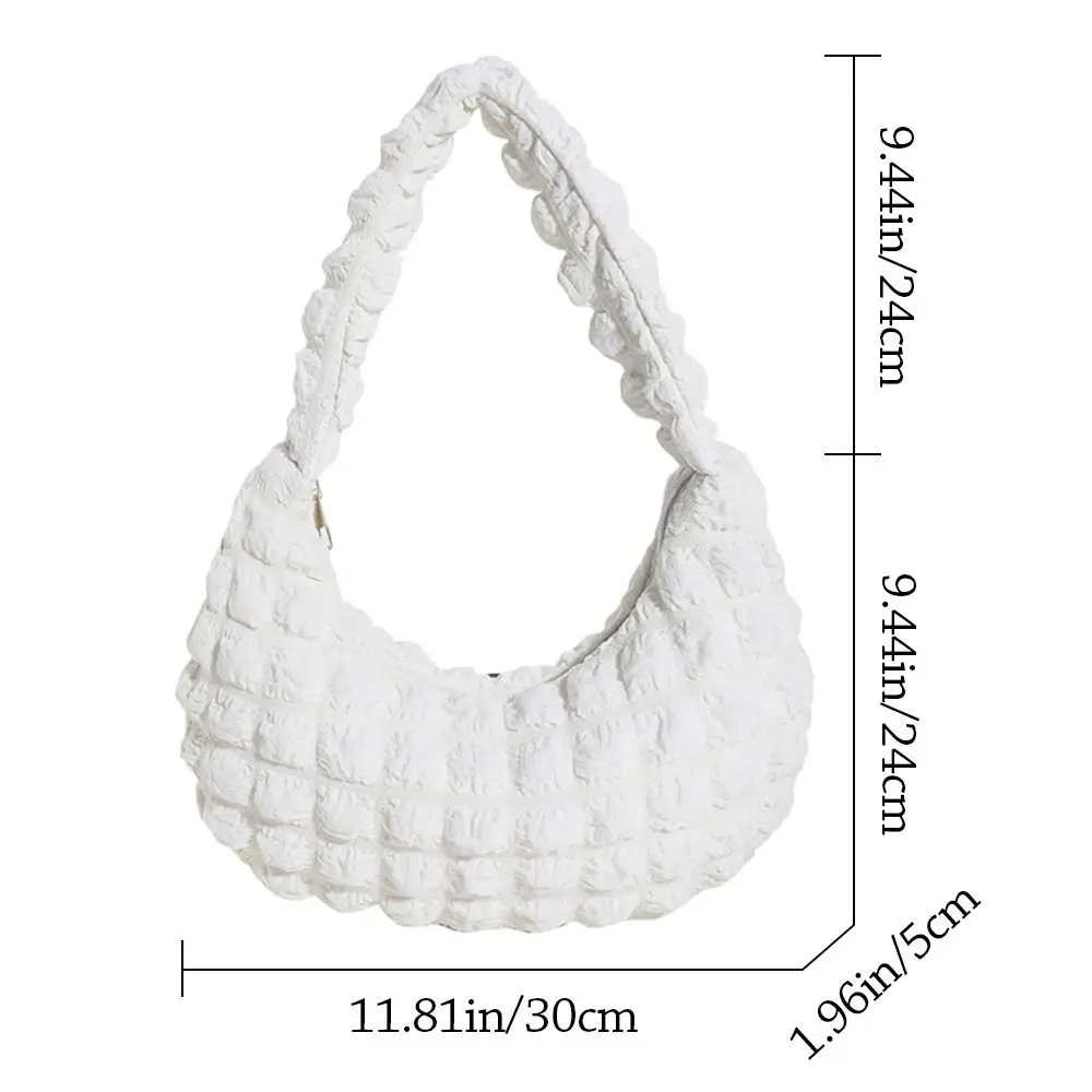 Quilted Shoulder Bags Small Cloud Handbags Pleated Bubbles Handbags Solid Color Fashion Underarm Shoulder Bags for Women Girls