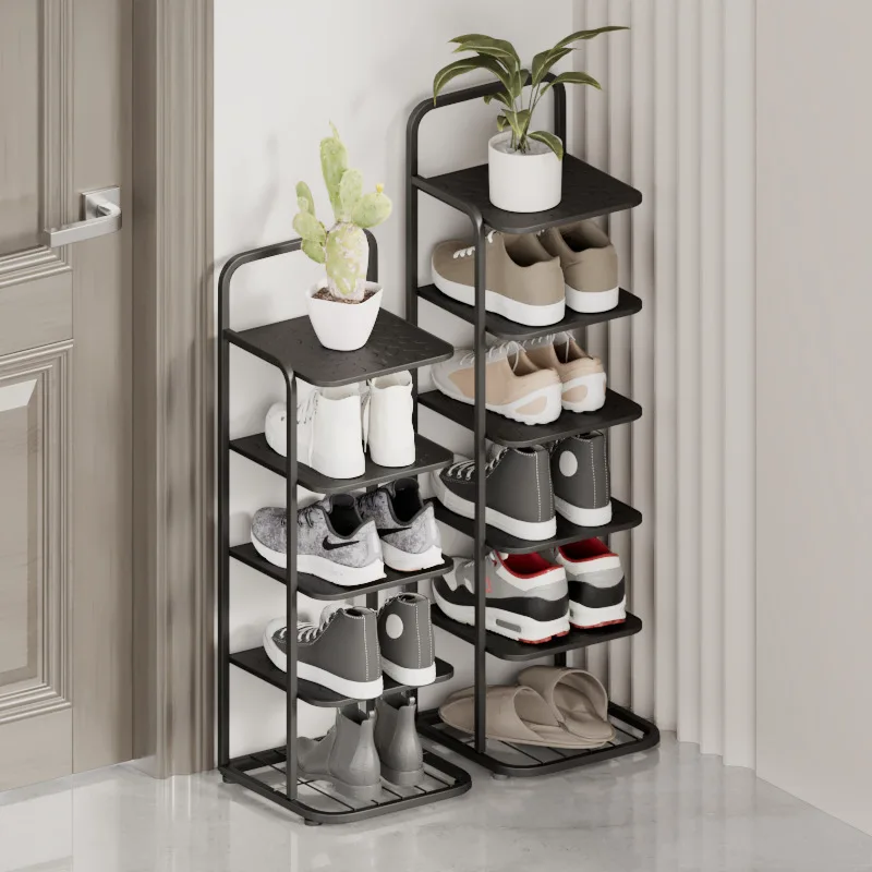 

#Indoor Multi-Tier Metal Shoe Rack Modern Minimalist Design Space-Saving Light Luxury Dormitory Bedroom Entryway Storage