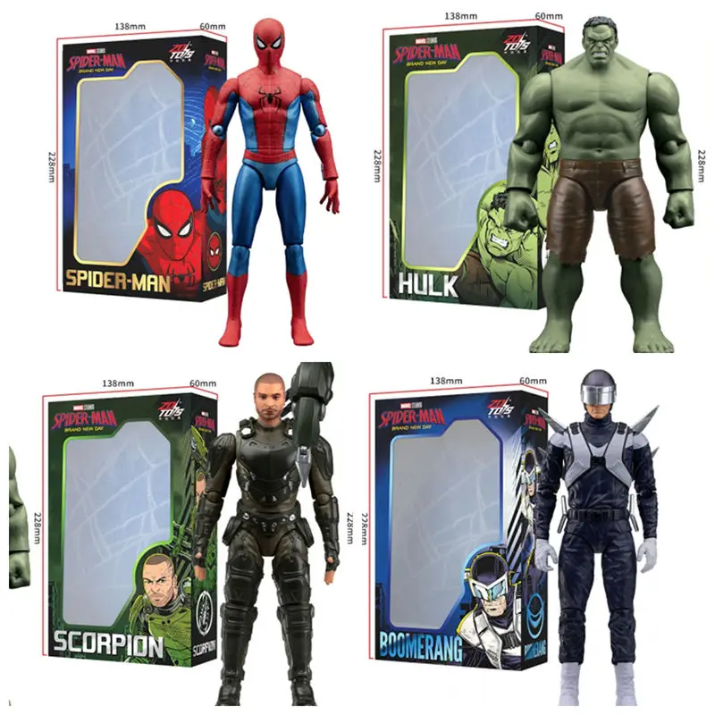 New ZD Toys MARVEL INFINITE ACTION S SERIES Spider-Man BRAND NEW DAY Action Figures HULK SCORPION BOOMERANG TOYS