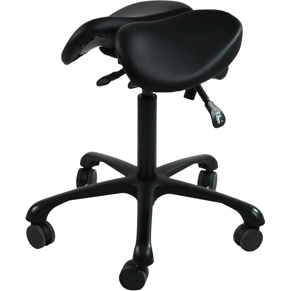 

Black Ergonomic Swivel Stool with Hydraulic Adjustment for Clinics, Spas, Salons, and Offices