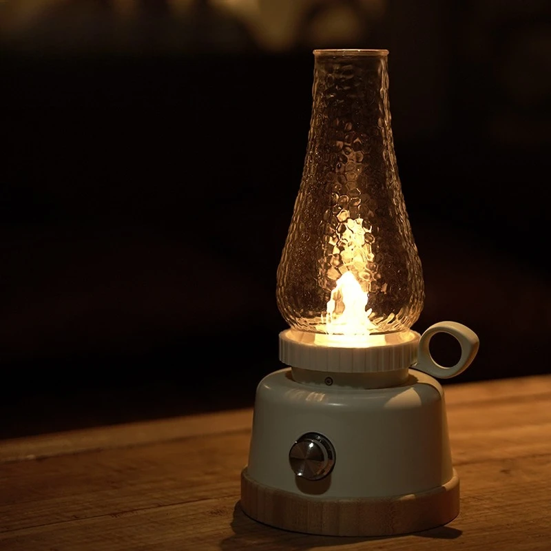 ضوء شحن LED للتخييم في الهواء الطلق، ضوء حصان قديم، ضوء لهب محيط