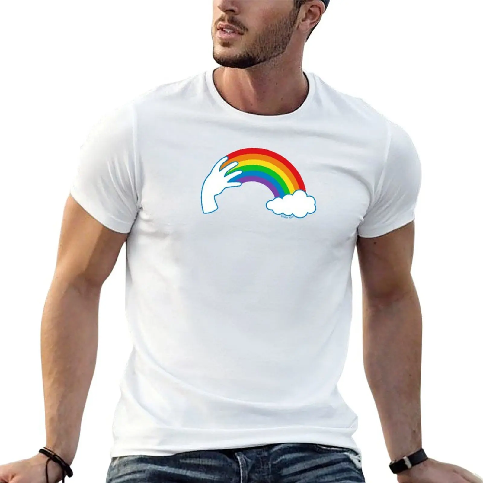 ASL Rainbow T-Shirt luxury t-shirt sweat compression shirt men