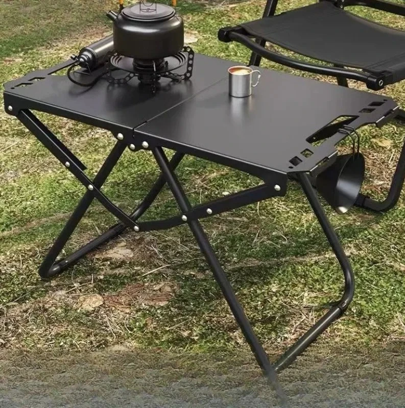 Aluminum Foldable Camping Table Portable Picnic BBQ Desk With Matching Folding Stools