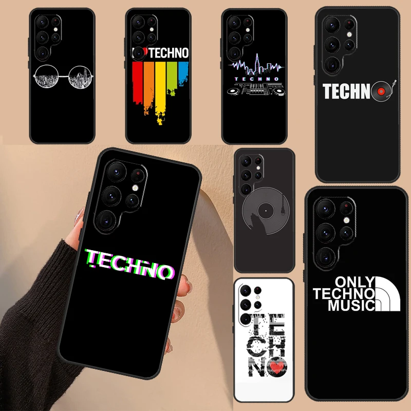 Techno Music Phone Case For Samsung Galaxy S20 FE S21 S22 S23 Ultra S8 S9 S10 Note 20 10 Plus Fundas