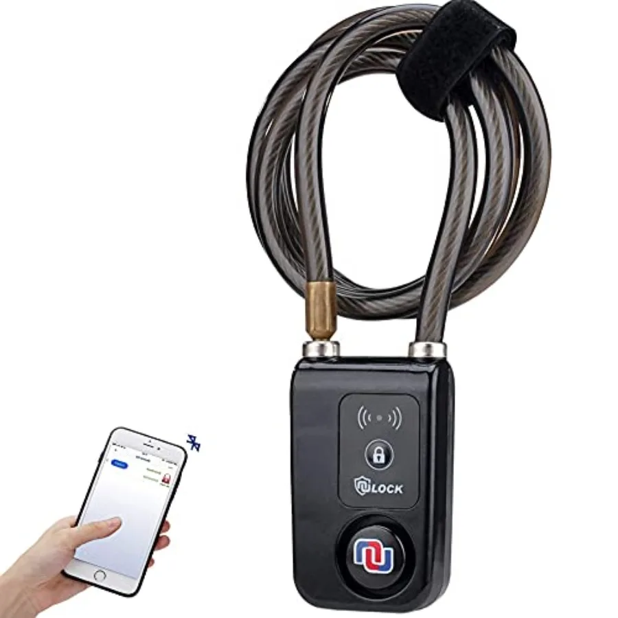 

Smart Bike Cable Locks Bicycle Lock Bluetooth APP Controlled Nulock 110db47 inch Long Braided Steel Motorcycle Lock Anti Theft