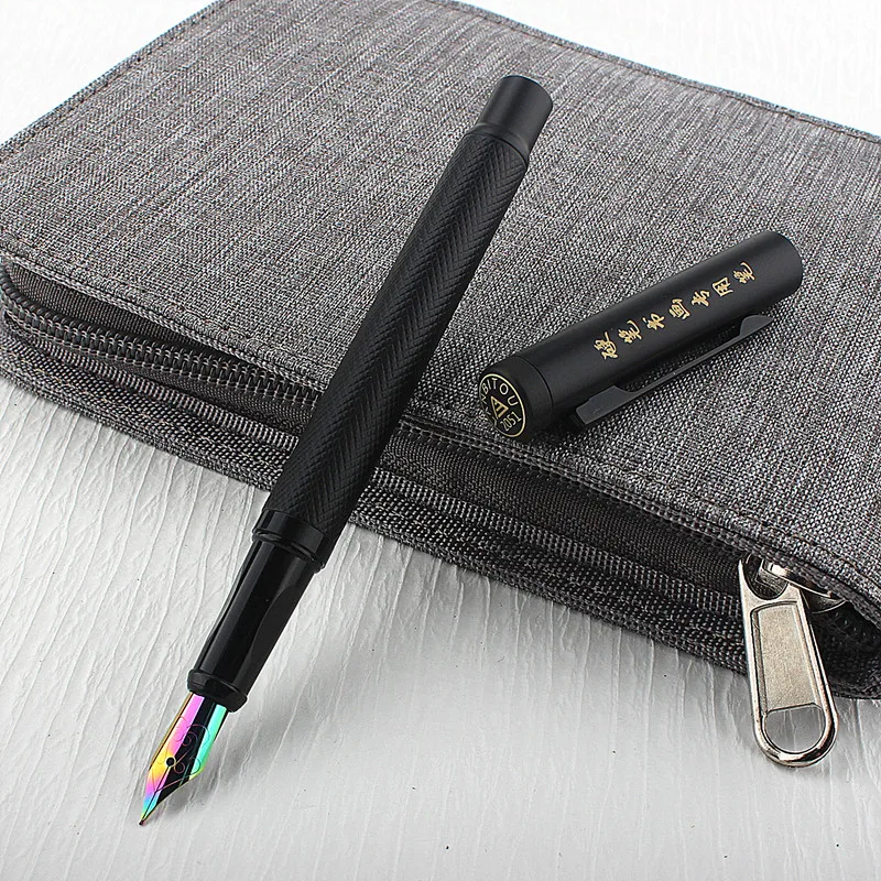 

Business Office Black Forest Metal Fountain Pen Extra Fine Nib Beautiful Tree Texture Excellent Writing Gift Pen