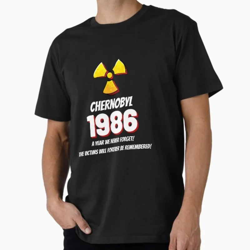 

A Year We Never Forget Chernobyl Danger exclusion zone Nuclear disaster Retro gift t shirt Ghost City Pripyat Graphic Clothes