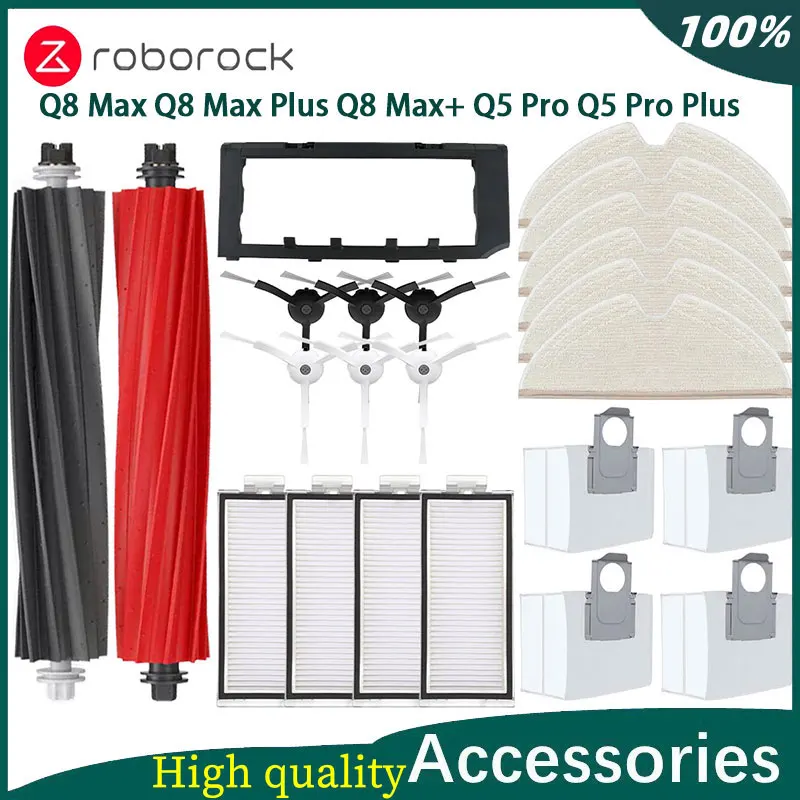 Roborock Q8 Max Q8 Max Plus Q8 Max+ Q5 Pro Q5 Pro Plus Replacement Parts Accessories Main Side Brush Hepa Filter Mop Dust Bag