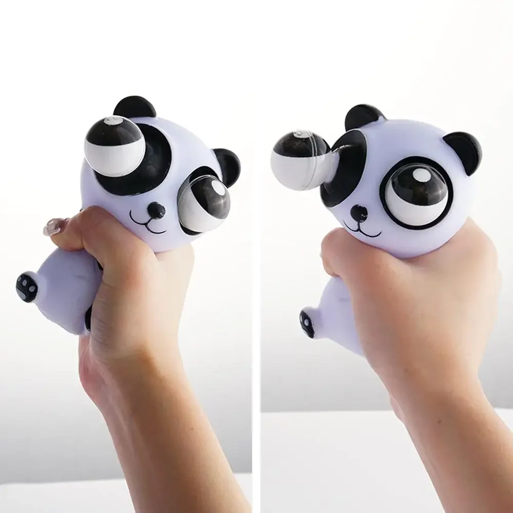 Große Augen Panda Dekompressionsspielzeug Tier Squeeze Antistress Spielzeug Schwarz Weiß Panda Puppe Stressabbau Prise Langsam Rebound Lustiges Spielzeug