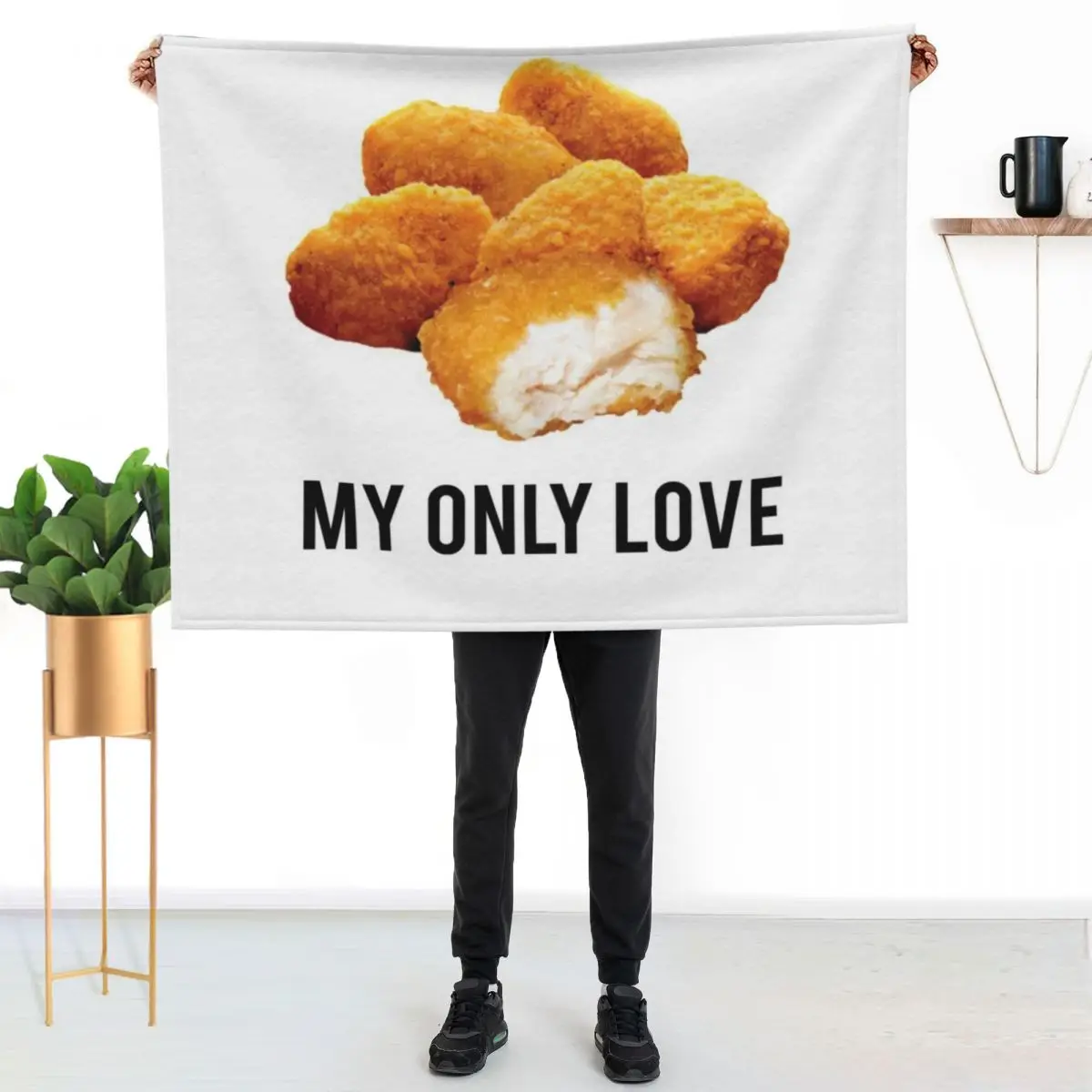 

chicken nuggets my only love Throw Blanket All Season Soft Lightweight Blanket for Home