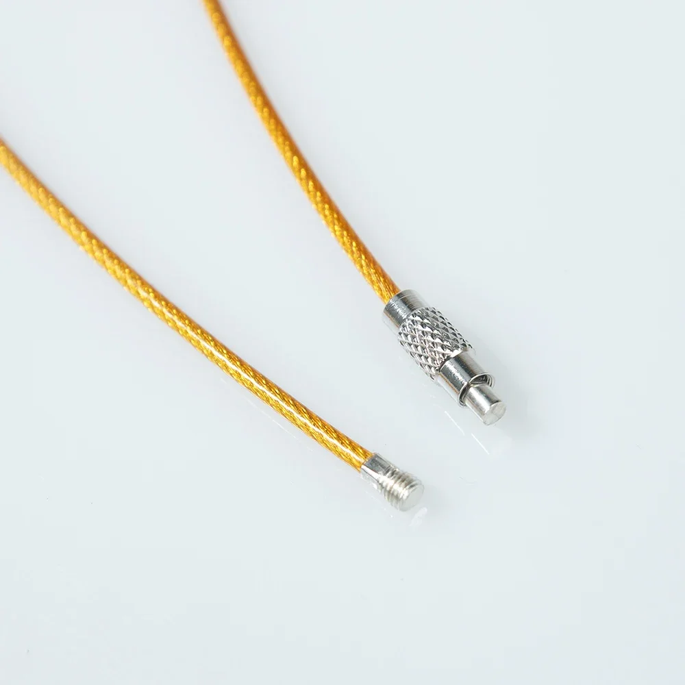 10Pcs Colorful Outdoor EDC Keychain Stainless Steel Carabiner Key Holder Tools Wire Keyrings Cable Rope Screw Locking Key Chain