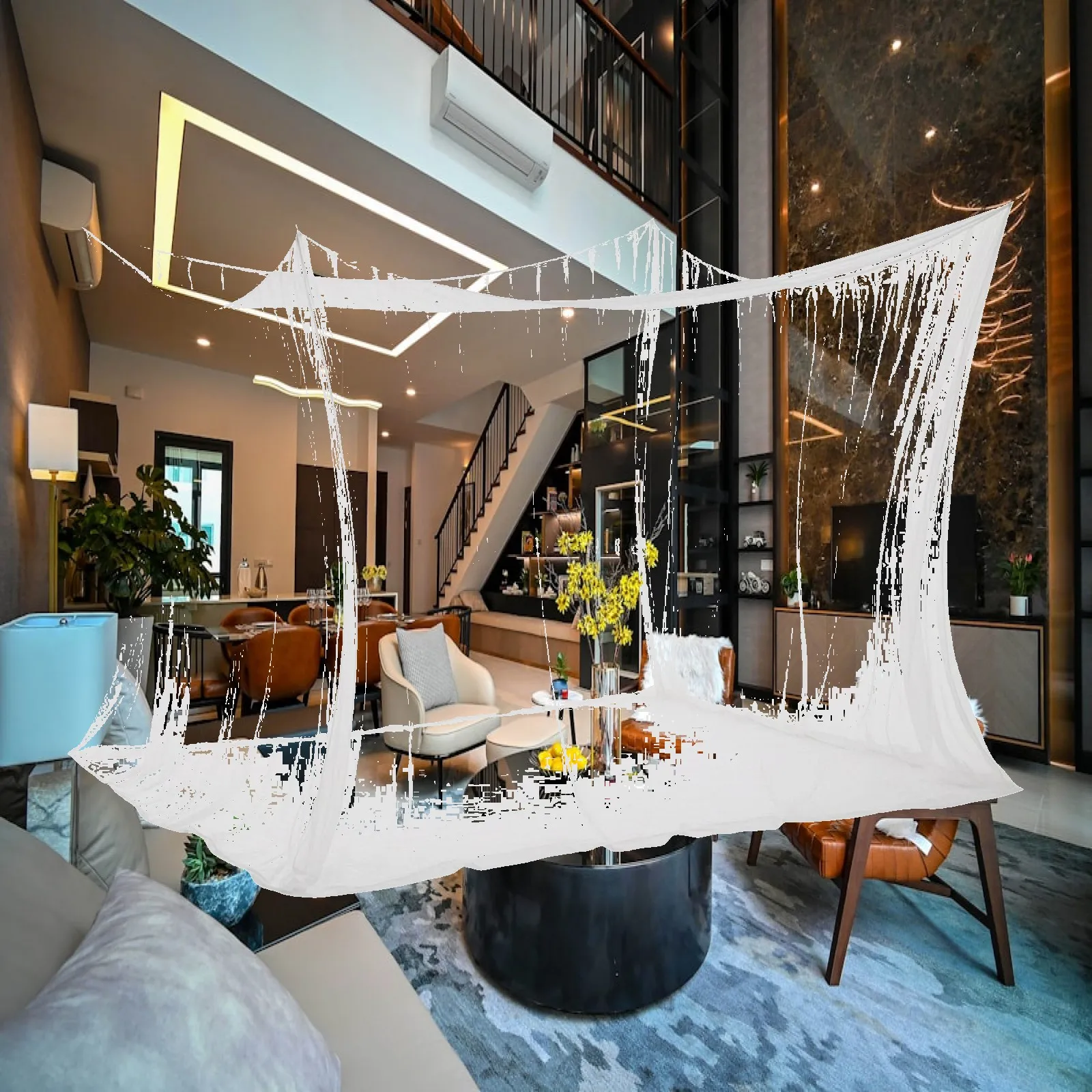 Bed Canopies Netting Rectangular Convenient Mosquito Netting Bed Drapes House Screen Netting for Home Travel Camping Porch Patio