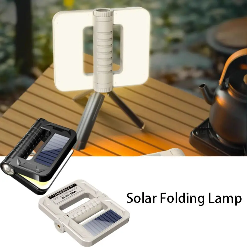 Multifunctional Emergency Light Foldable 5 Lighting Modes Solar Lighting Lamp Solar Powered Rainproof Stall Lamp