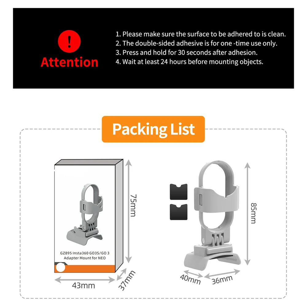 For DJI NEO Expansion Mount Set Sports Camera Adjustable Bracket Accessories