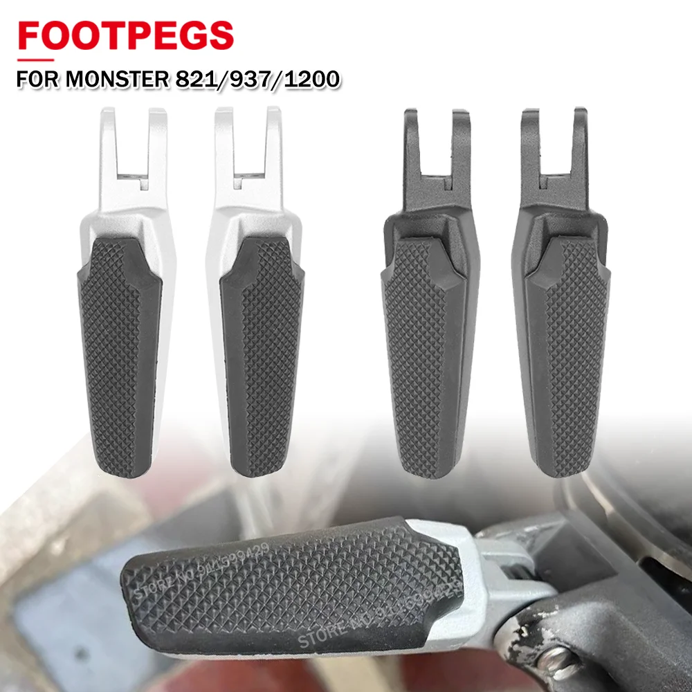 

Motorcycle Footrest Rear Passenger Foot Pegs Pedals For Ducati Monster 1200 S 25th anniversario 821 937 Dark Stealth Stripes