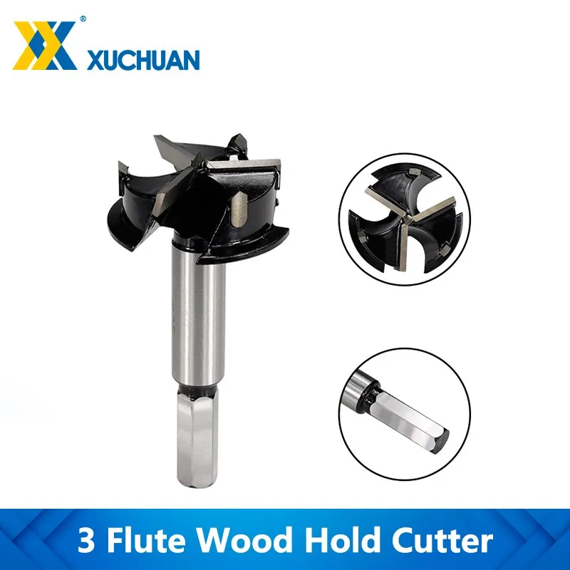 

Wood Hole Cutter 3 Flute Carbide Drill 35mm For Woodworking Tools Power Tools Hole Opener Drilling