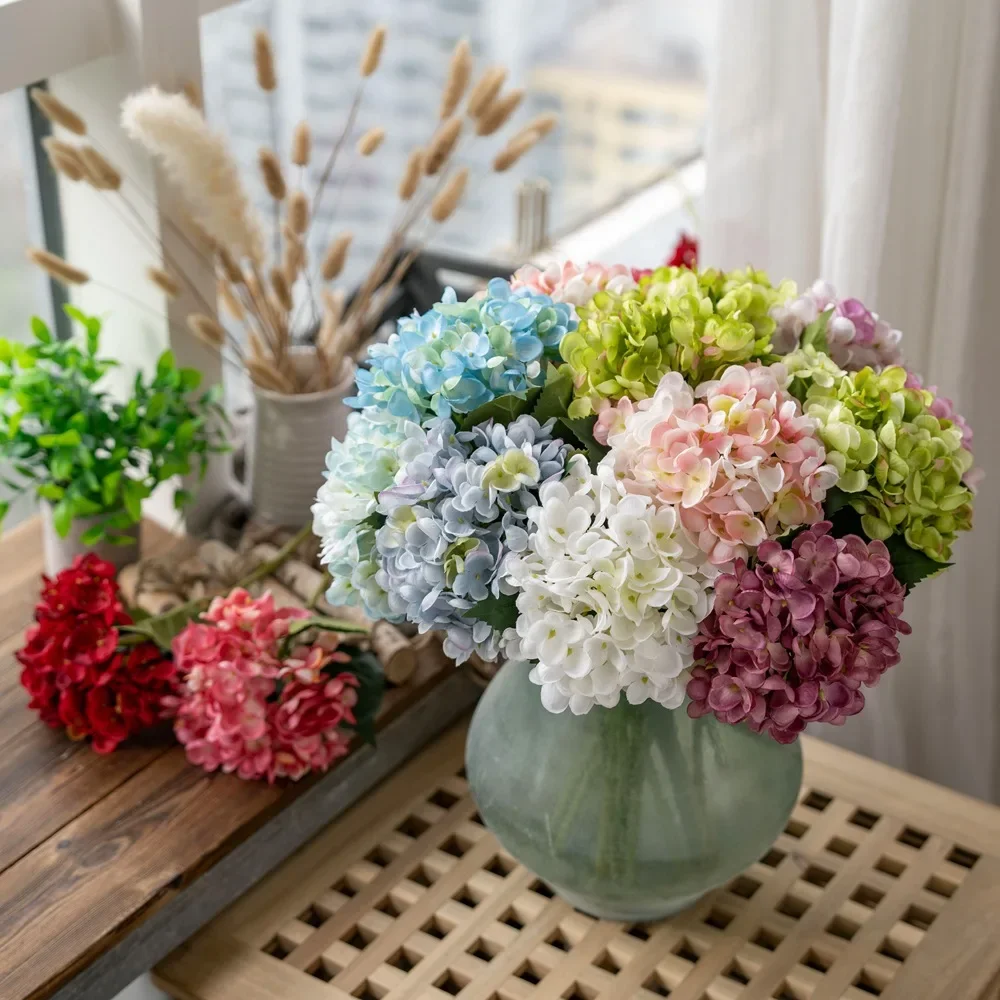 

Simulation flower hydrangea family decoration wedding bouquet road flower wall fake flower